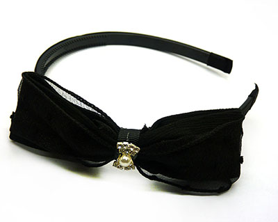 新款欧美亮丝蝴蝶结发箍 头扣 女士发卡