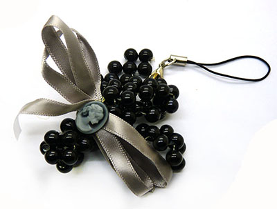 全网最低价蝴蝶结珍珠手机链 挂脖手机链钥匙链