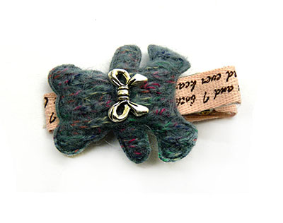 全网最低价小号女式兔头小熊布艺发夹时尚纯手工发饰