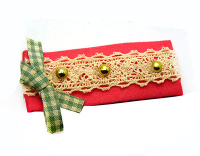 欧美范横版布艺珍珠压夹 厂家直销