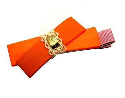 欧美范2元店双层蝴蝶结压夹摆地摊货源