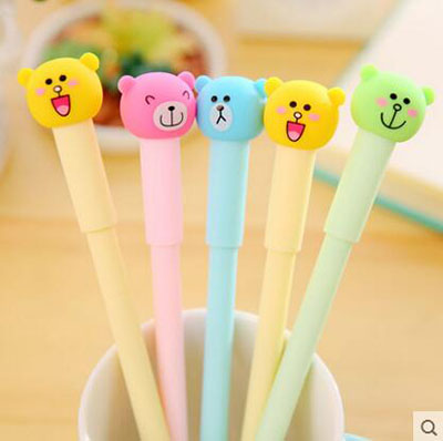 厂家直销凡豆卡吹泡泡中性笔0.38中性笔卡通可爱中性笔泡泡笔