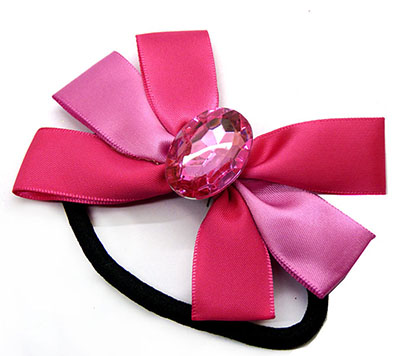 厂家直销复古宝石蝴蝶结头绳发绳