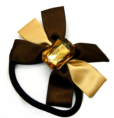 厂家直销复古宝石蝴蝶结头绳发绳