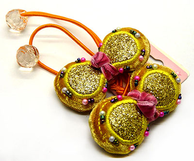 全国最低价一对装可爱毛绒温暖毛球珍珠吊坠发圈 发绳 皮筋