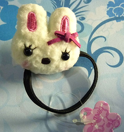 手工布艺小兔子发圈 发绳皮筋 可爱头花厂家直销