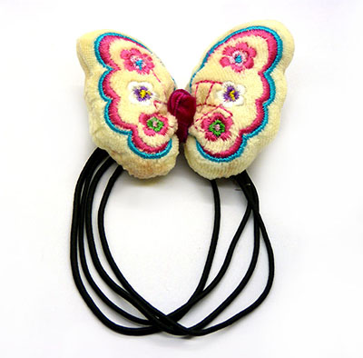 韩版纯手工彩蝴蝶可爱发圈 头绳皮筋