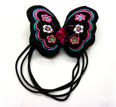 韩版纯手工彩蝴蝶可爱发圈 头绳皮筋