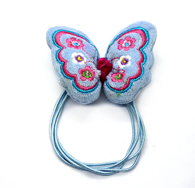 韩版纯手工彩蝴蝶可爱发圈 头绳皮筋