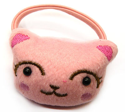 欧美范纯手工蝴蝶结可爱小熊发圈 头绳皮筋