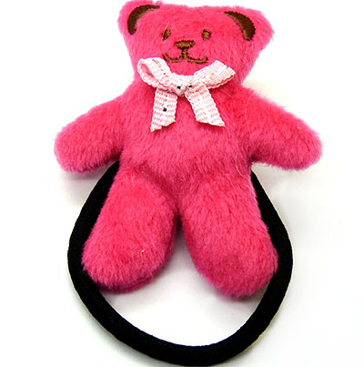 欧美范纯手工蝴蝶结可爱小熊发圈 头绳皮筋