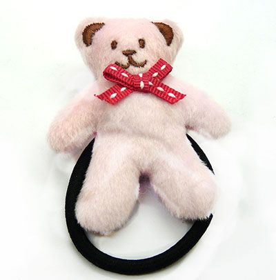 欧美范纯手工蝴蝶结可爱小熊发圈 头绳皮筋