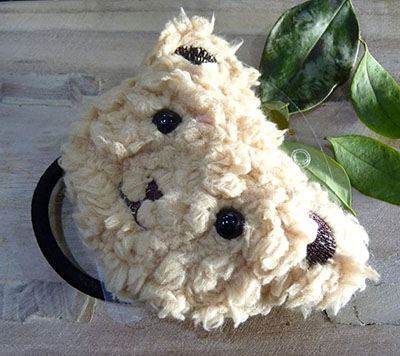 儿童发圈熊娃娃可爱布艺皮筋小熊发绳精品店发饰厂家直销