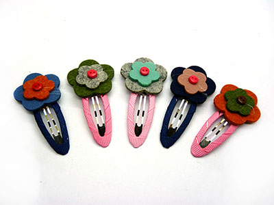 全网最低价花朵发夹儿童 欧美发饰BB夹多款小清新花朵布艺边夹