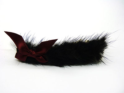 欧美新款水貂毛压夹鸭嘴夹蝴蝶结公主范边夹厂家直销