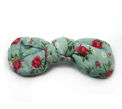 双层布艺蝴蝶结发夹欧美绒布发卡盘发弹簧夹