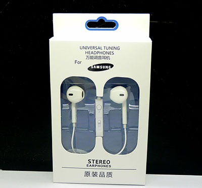 厂家直销 万能通用 蜗牛式 接听 调音国产耳机-三星