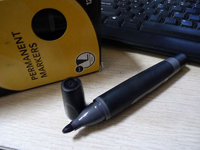 厂家直销12支装顺滑记号笔 油性快递签字笔大头笔