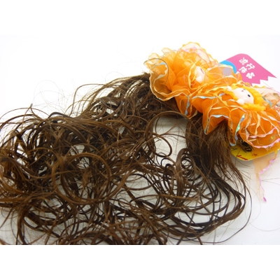 可爱卡通毛毛蝴蝶结花假发卷发发夹 韩国婴幼儿童假发 可爱宝宝小孩发饰头饰