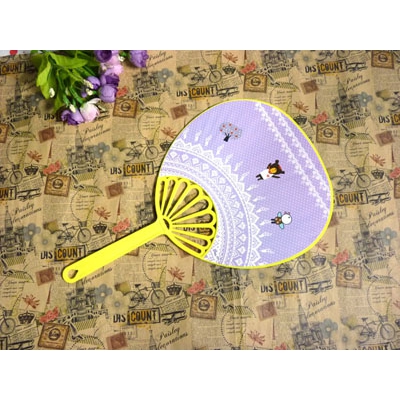 大号卡通长柄扇子/波点素雅大号清凉扇/卡通小扇子----21号	