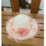 韩版潮流凉帽 蕾丝花边蝴蝶结草帽 太阳帽 遮阳帽潮流帽子